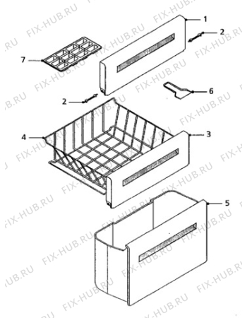 Взрыв-схема холодильника Rosenlew UKP90 - Схема узла Furniture